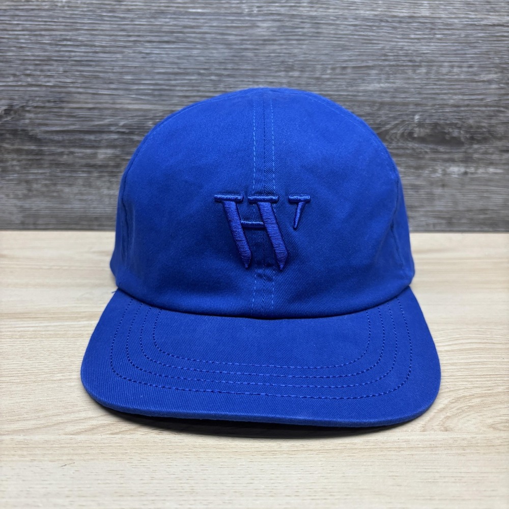 Houston White Hat Cap Snap Back Mens One Size Blue Twill Baseball HW Logo